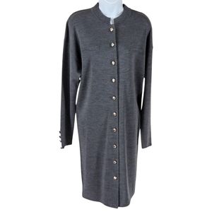 Liz Claiborne gray button down sheath dress